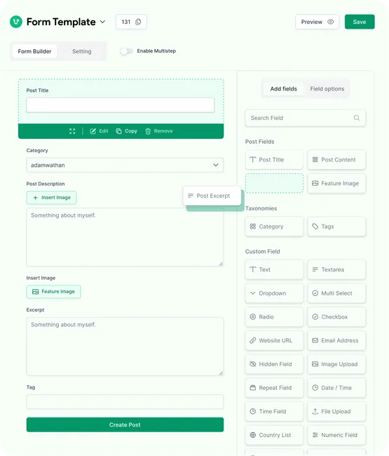 WP User Frontend form builder