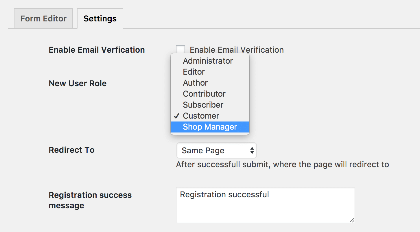 Assign Roles to Forms