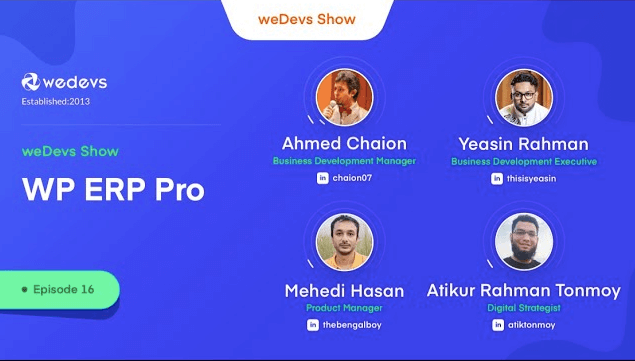 weDevs Show Episode 16: WP ERP Pro