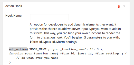 Action Hook Field