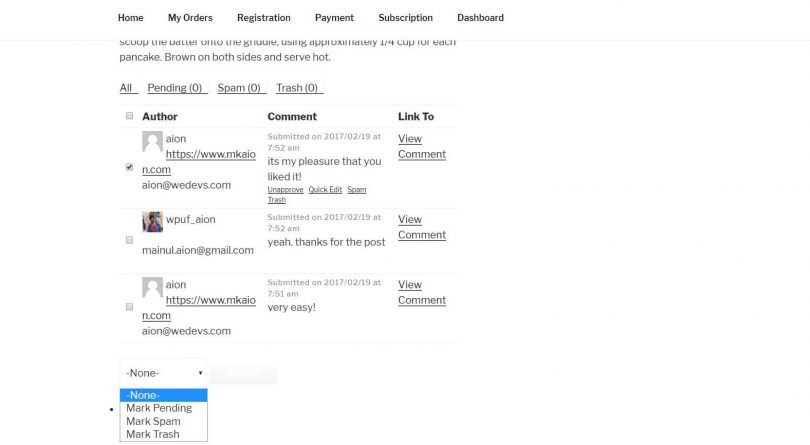 wpuf-comment-manager-edit-from-frontend